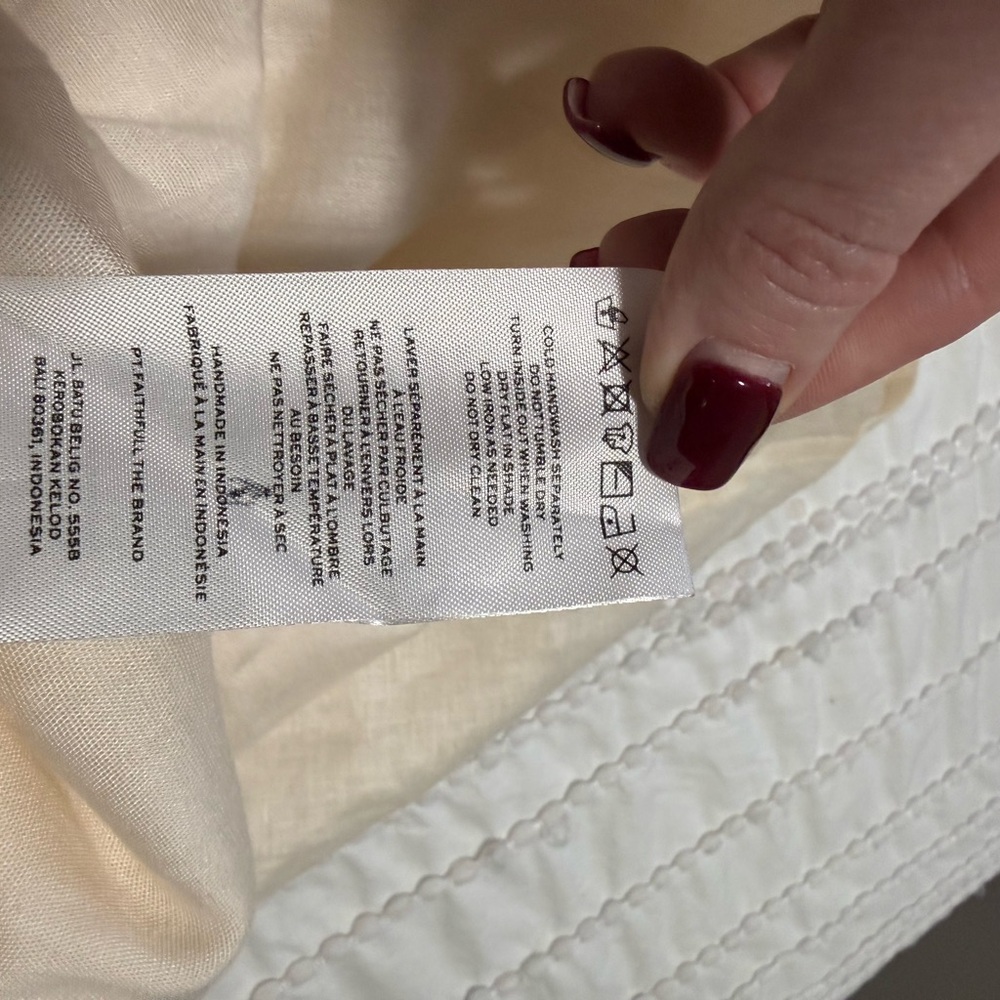 Faithfull the Brand Las Flores Maxi Dress size 4/ Small 100% linen ivory color - Picture 6 of 11